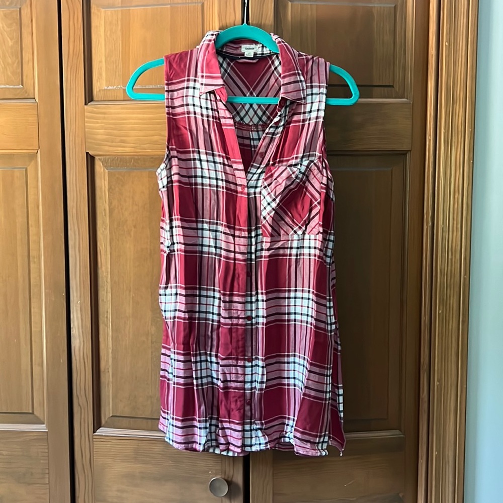 Garage - flannel style loose tank top